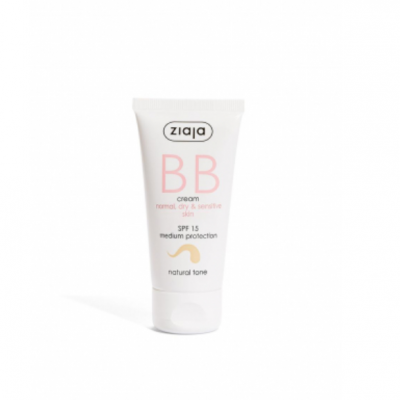 BB CREAM PIELES NORMALES, SECAS Y SENSIBLES TONO NATURAL SPF15 ZIAJA BB CREAM PIELES NORMALES, SECAS Y SENSIBLES TONO NATURAL SPF15 ZIAJA