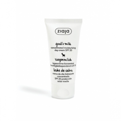 CREMA DE DÍA HIDRATANTE CONCENTRADA DE LECHE DE CABRA SPF20 UVA + UVB ZIAJA CREMA DE DÍA HIDRATANTE CONCENTRADA DE LECHE DE CABRA SPF20 UVA + UVB ZIAJA