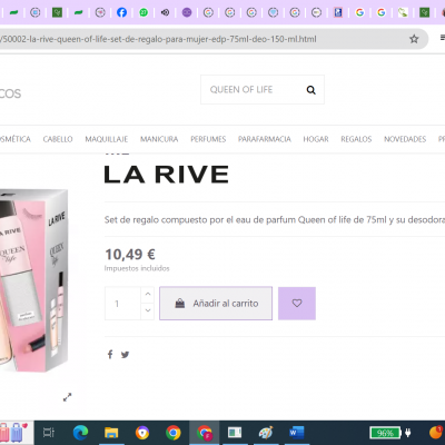 SET PERFUME + DESODORANTE FEMENINO QUEEN OF LIFE LARIVE SET PERFUME + DESODORANTE FEMENINO QUEEN OF LIFE LARIVE